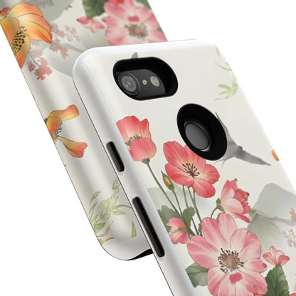Floral Phone Case, Tough Cases, Smartphone Accessories, Gift for Her, Nature Lover's Present, Floral Design, Spring Style