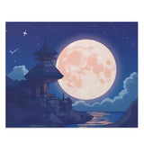 Moonlit Retreat Puzzle - 120, 252, 500 Pieces, Night Sky Art Puzzle, Relaxing Gift, Home Decor, Family Fun Activity