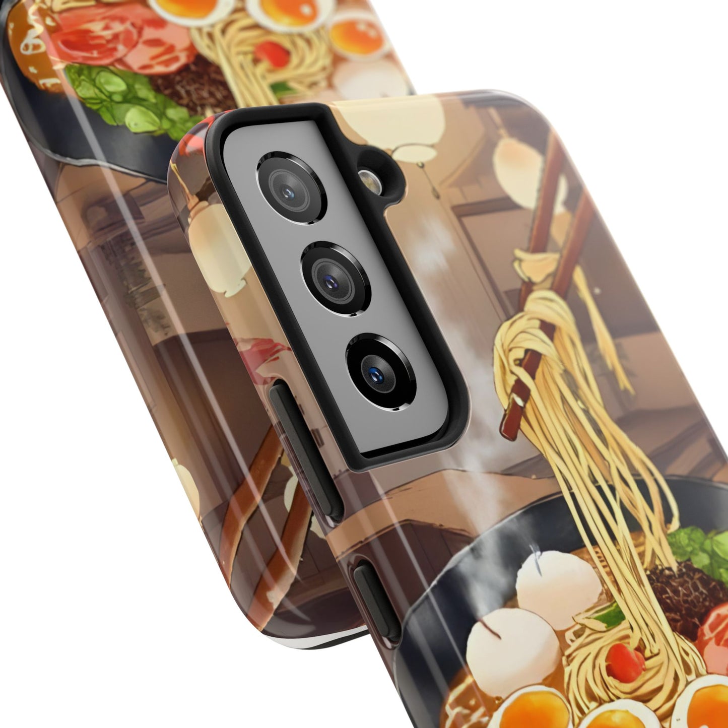 Ramen Bowl Phone Case, Cute Tough Phone Case, Anime Aesthetic Accessories, Gift for Food Lovers, Customizable Phone Protection
