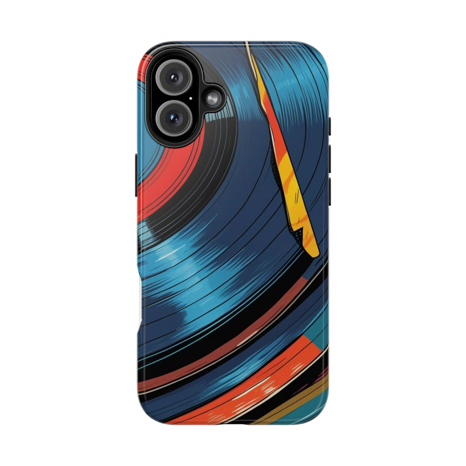 Retro Vinyl Record Phone Case – Front View