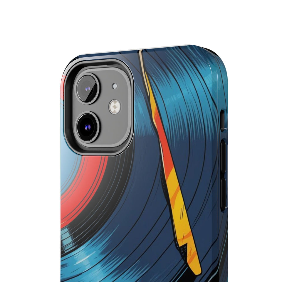 Retro Vinyl Record Phone Case – Front View