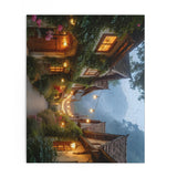 Fantastical Cityscape Puzzle, Cozy Home Decor, Gift for Puzzle Lovers, Evening Ambiance, Family Activity, Romantic Home Night