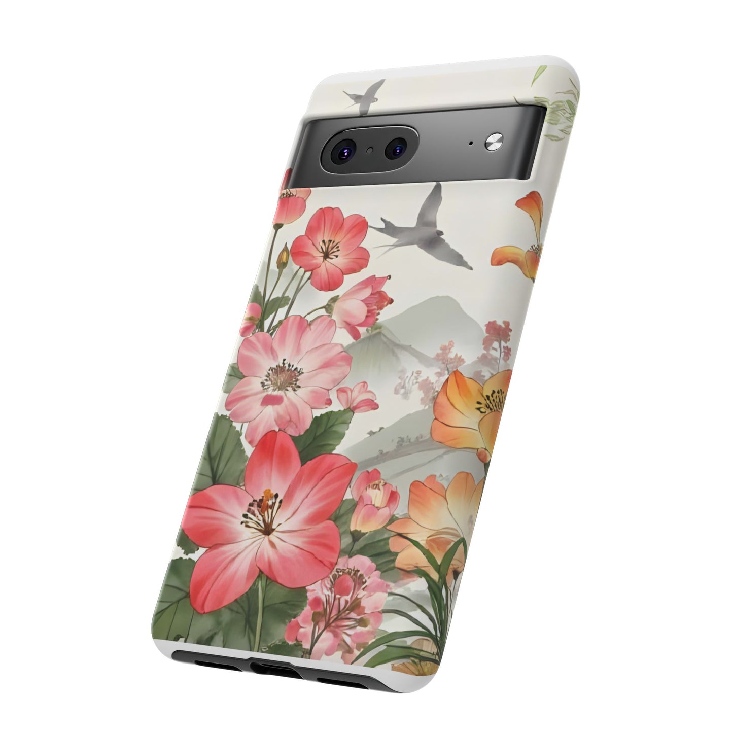 Floral Phone Case, Tough Cases, Smartphone Accessories, Gift for Her, Nature Lover's Present, Floral Design, Spring Style