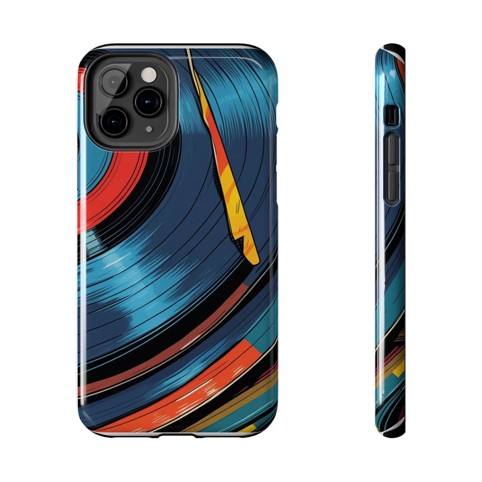 Retro Vinyl Record Phone Case – Front View