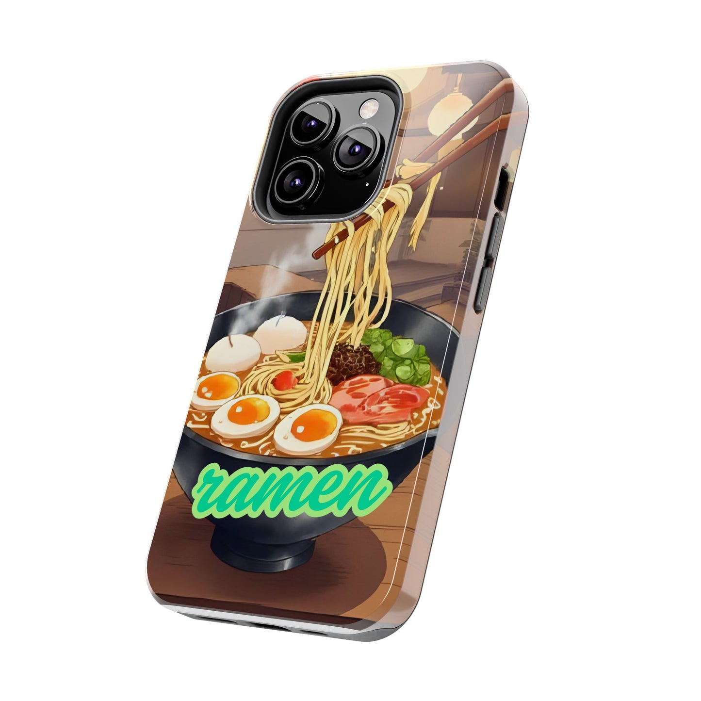 Ramen Bowl Phone Case, Cute Tough Phone Case, Anime Aesthetic Accessories, Gift for Food Lovers, Customizable Phone Protection