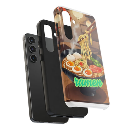 Ramen Bowl Phone Case, Cute Tough Phone Case, Anime Aesthetic Accessories, Gift for Food Lovers, Customizable Phone Protection