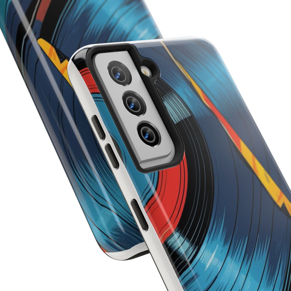 Retro Vinyl Record Phone Case – Front View