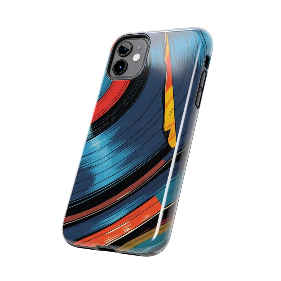 Retro Vinyl Record Phone Case – Front View