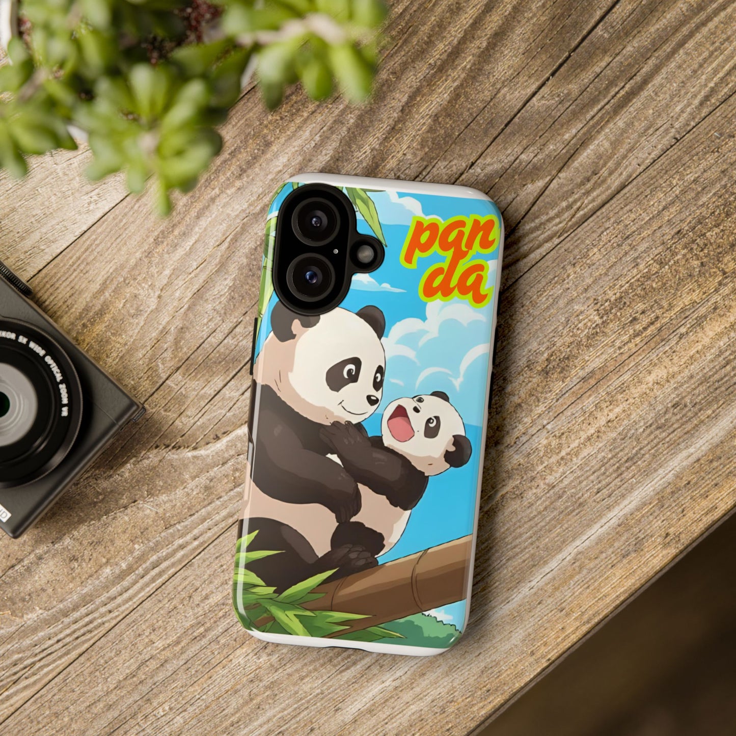 Panda Phone Case - Cute Panda Mom and Baby Design, Phone Cover for Animal Lovers, Gift for Kids and Adults, Jungle Vibe, Fun Accessory