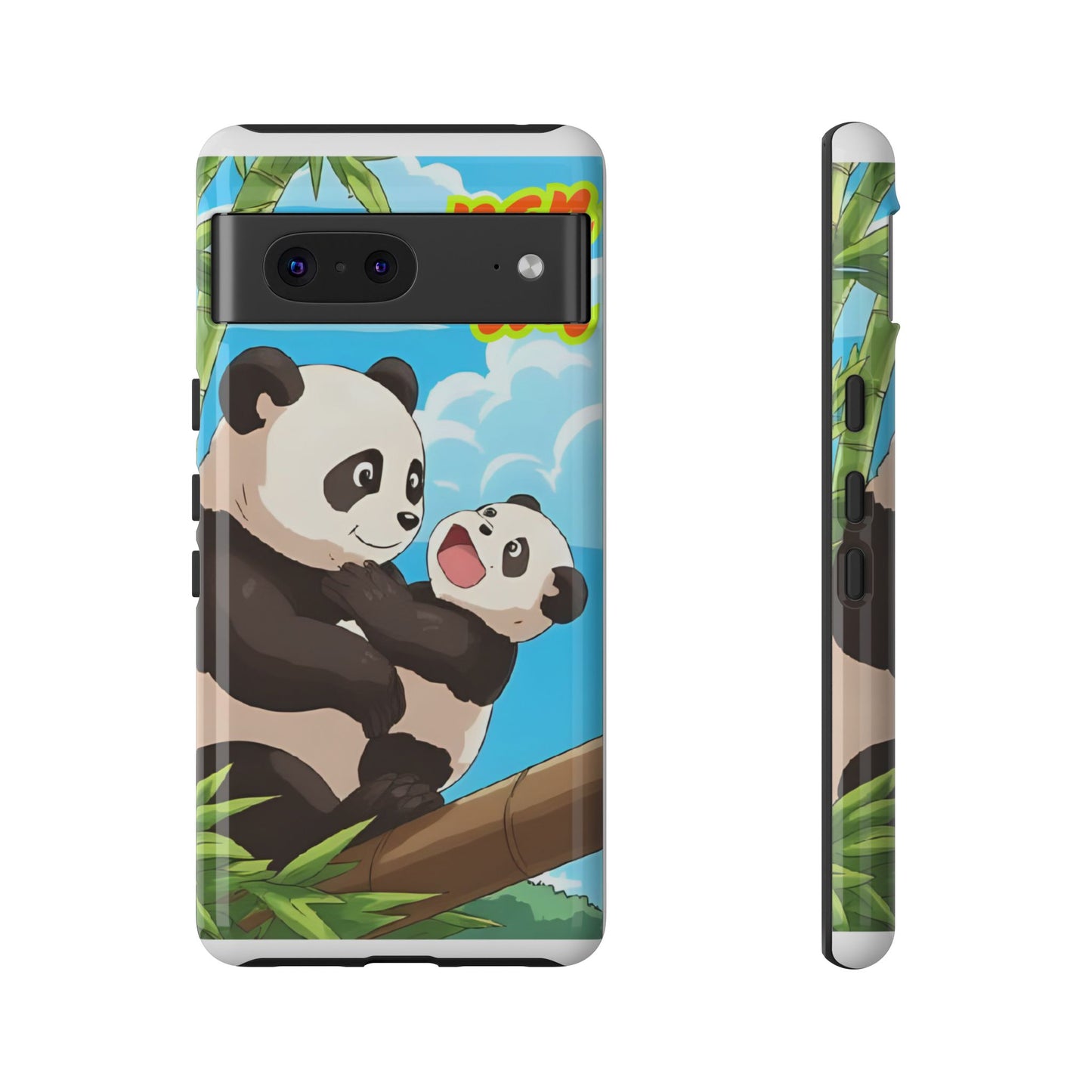 Panda Phone Case - Cute Panda Mom and Baby Design, Phone Cover for Animal Lovers, Gift for Kids and Adults, Jungle Vibe, Fun Accessory
