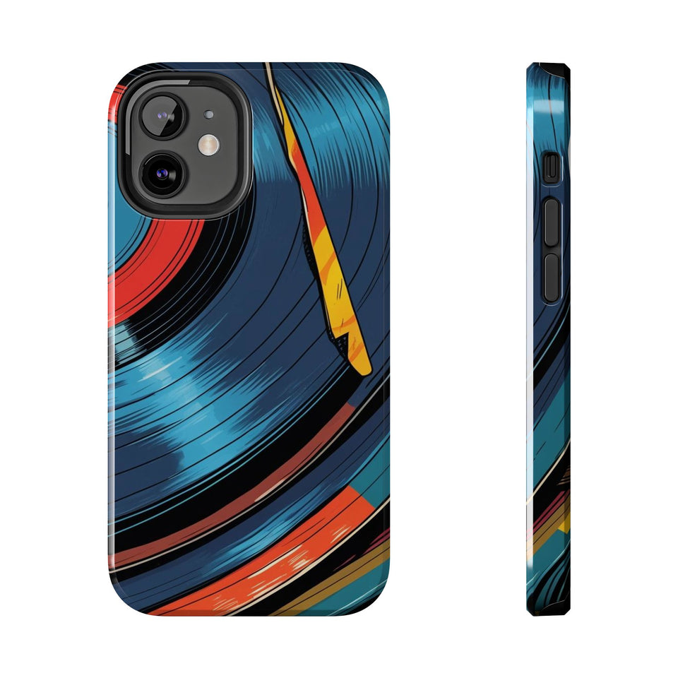 Retro Vinyl Record Phone Case – Front View