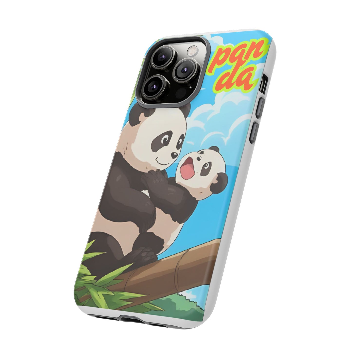 Panda Phone Case - Cute Panda Mom and Baby Design, Phone Cover for Animal Lovers, Gift for Kids and Adults, Jungle Vibe, Fun Accessory
