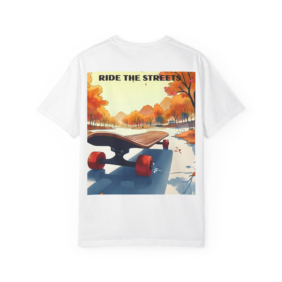 Skateboard Graphic Tee, Unisex Casual Wear, Stay Wild Shirt, Perfect for Skaters and Nature Lovers, Vintage Style T-Shirt