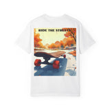 Skateboard Graphic Tee, Unisex Casual Wear, Stay Wild Shirt, Perfect for Skaters and Nature Lovers, Vintage Style T-Shirt