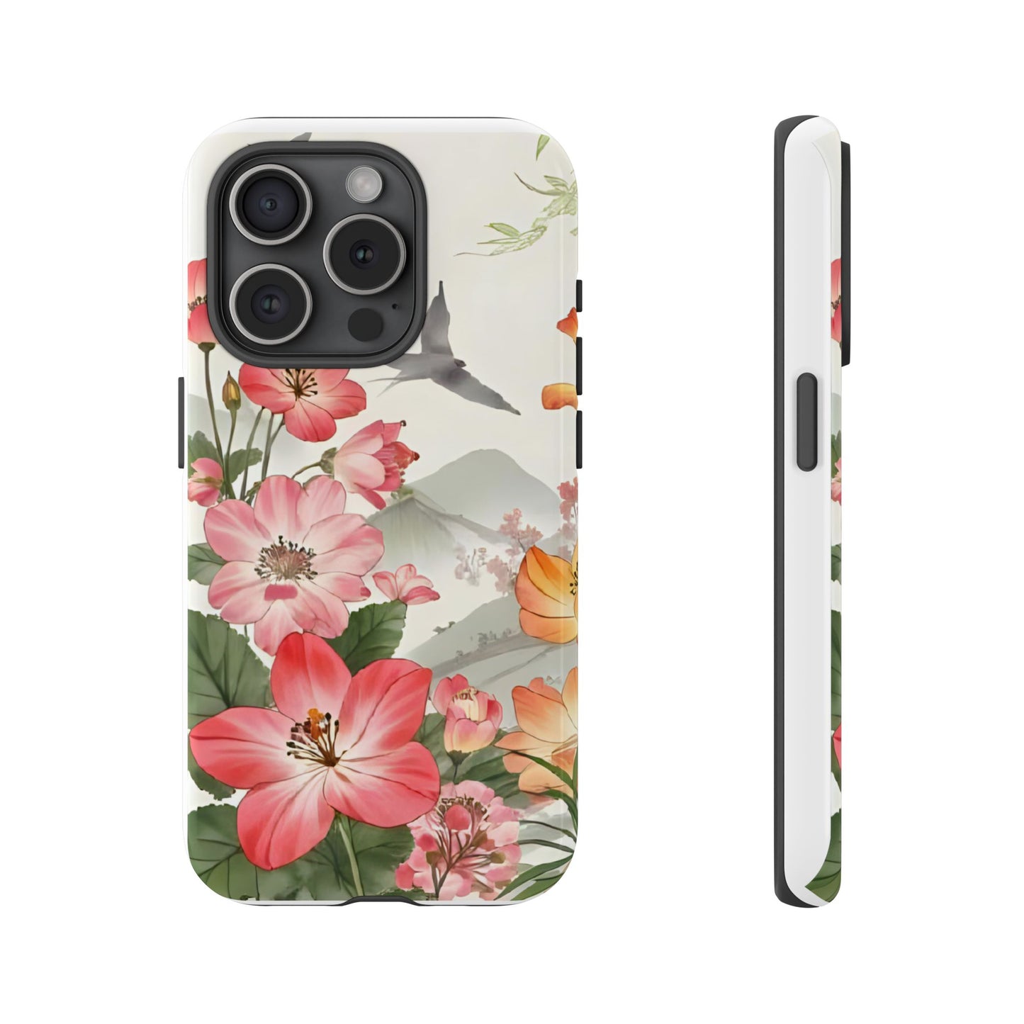 Floral Phone Case, Tough Cases, Smartphone Accessories, Gift for Her, Nature Lover's Present, Floral Design, Spring Style