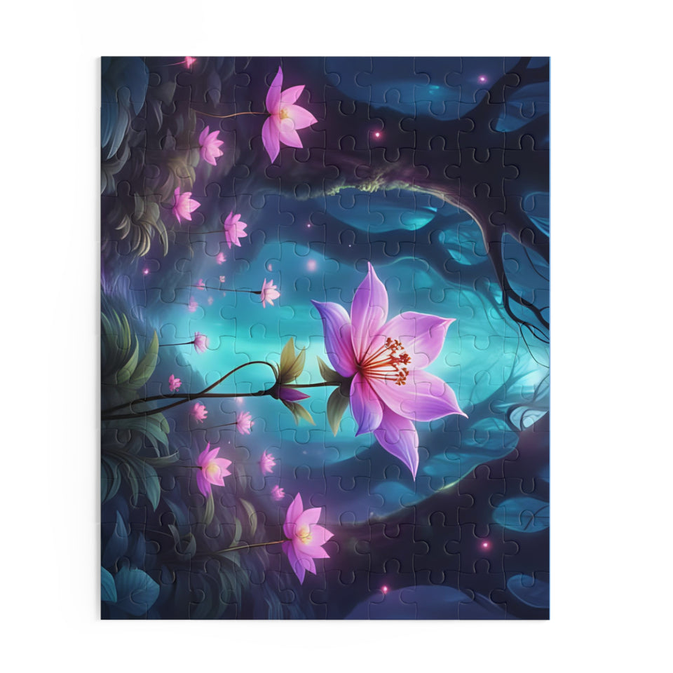 Fantastical Flower Puzzle - 120/252/500-Piece, Relaxing Jigsaw, Nature Lover Gift, Family Activity, Home Decor