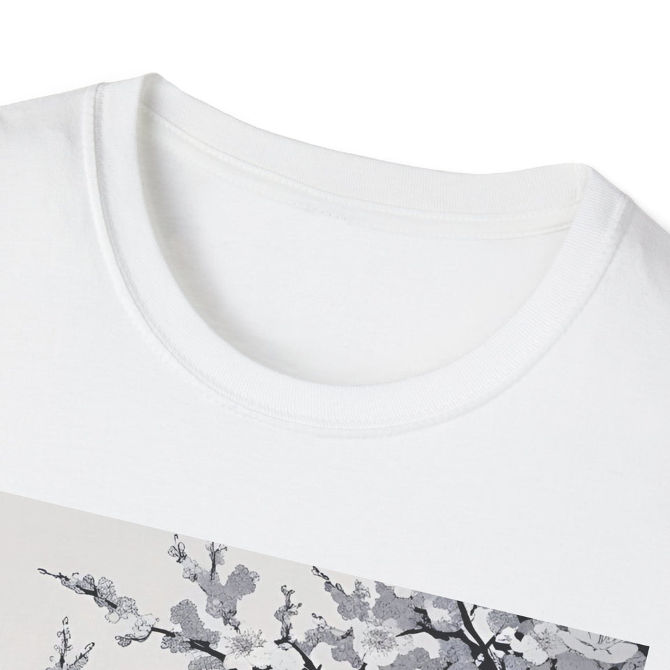 Sakura Samurai Unisex T-Shirt | Eco-Friendly Softstyle Tee, Anime Lover Gift, Casual Wear, Spring Fashion, Unique Art T-Shirt