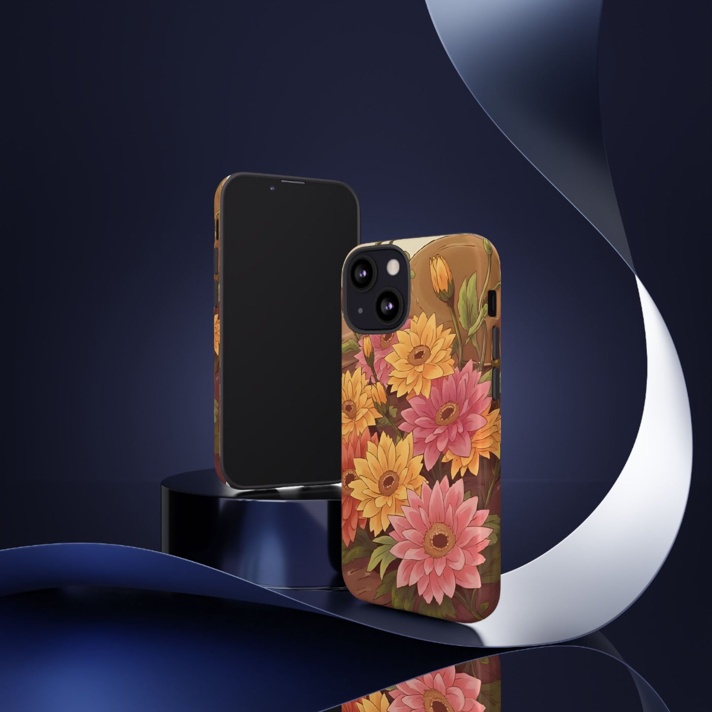 Floral Phone Case - Colorful Flower Design, Tough Protective Case, Gift for Nature Lovers, Spring Accents, Cute Accessories