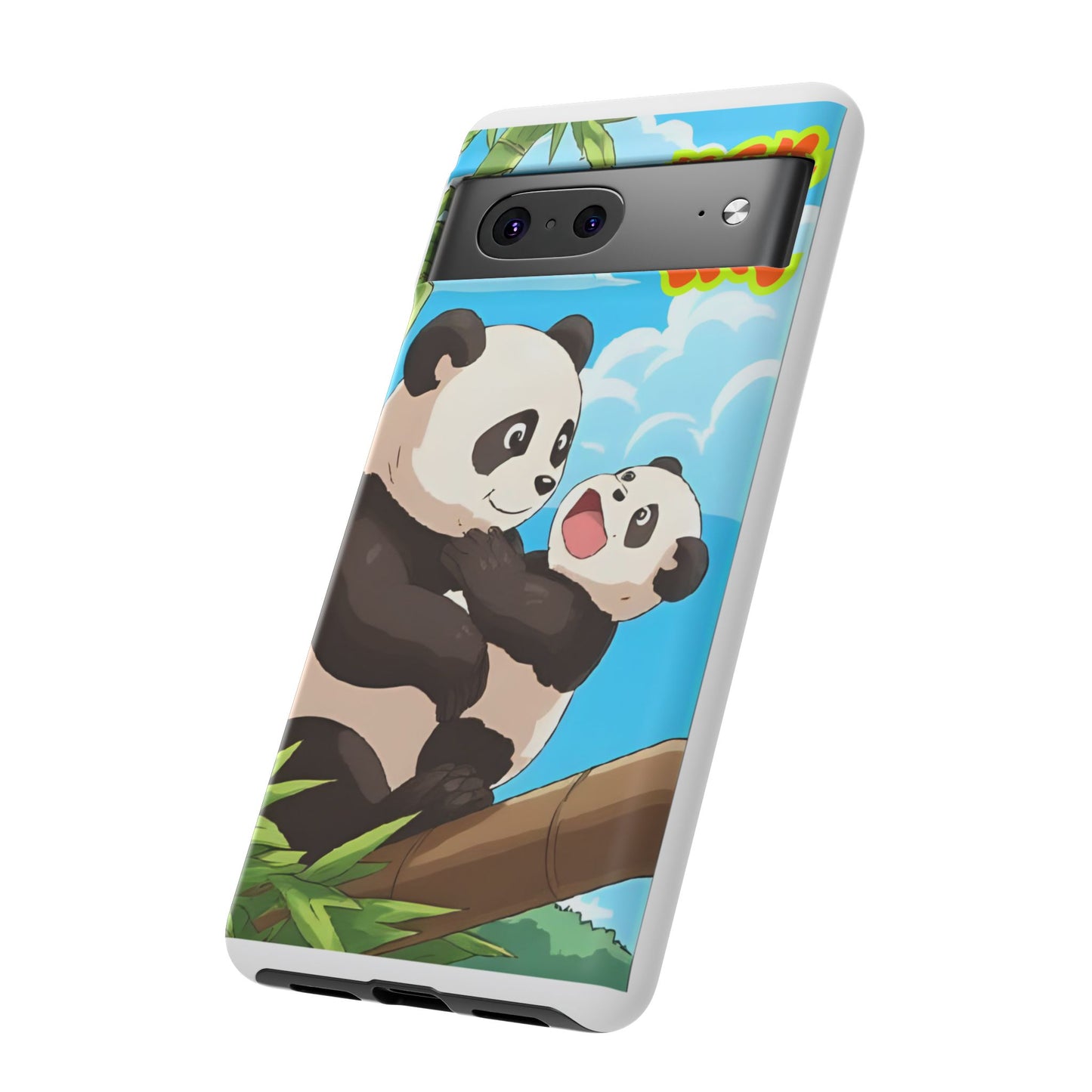 Panda Phone Case - Cute Panda Mom and Baby Design, Phone Cover for Animal Lovers, Gift for Kids and Adults, Jungle Vibe, Fun Accessory