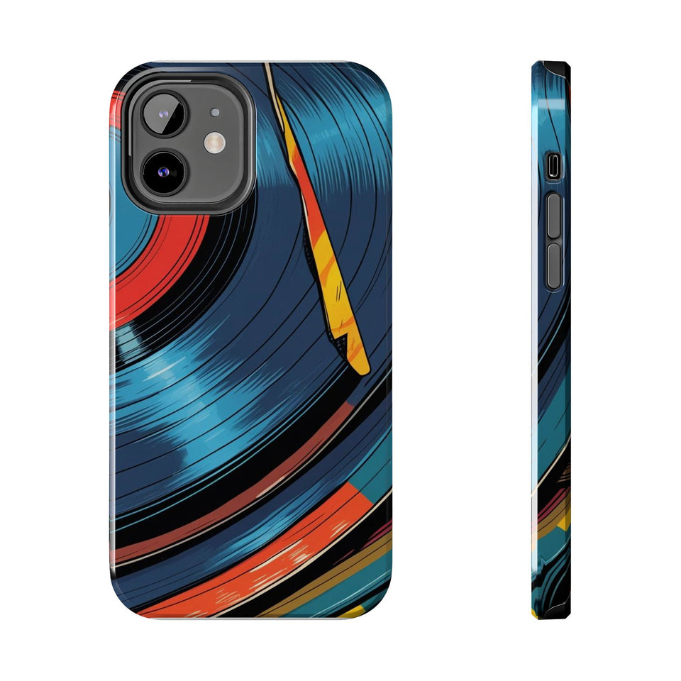 Retro Vinyl Record Phone Case – Front View