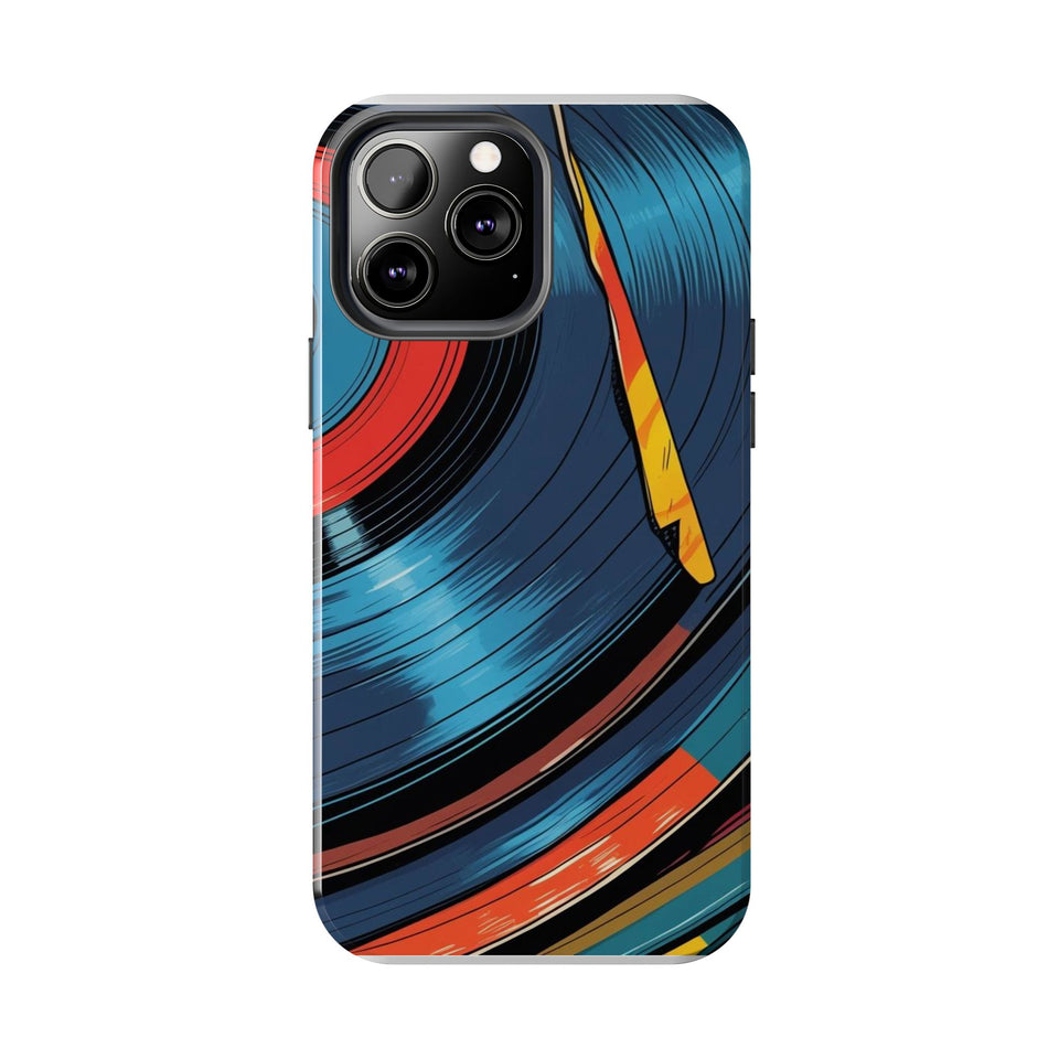 Retro Vinyl Record Phone Case – Front View