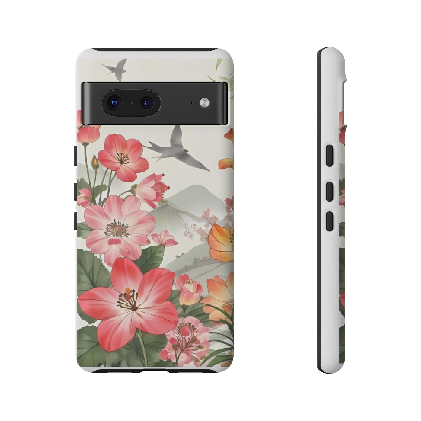 Floral Phone Case, Tough Cases, Smartphone Accessories, Gift for Her, Nature Lover's Present, Floral Design, Spring Style