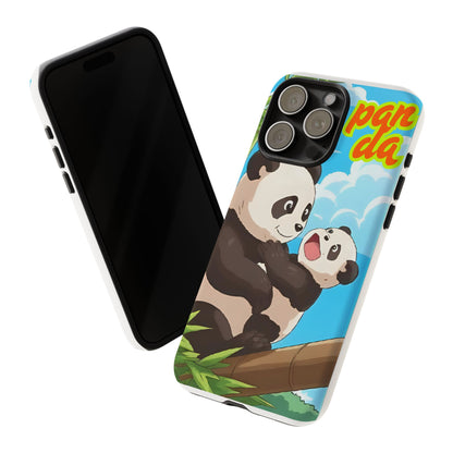 Panda Phone Case - Cute Panda Mom and Baby Design, Phone Cover for Animal Lovers, Gift for Kids and Adults, Jungle Vibe, Fun Accessory
