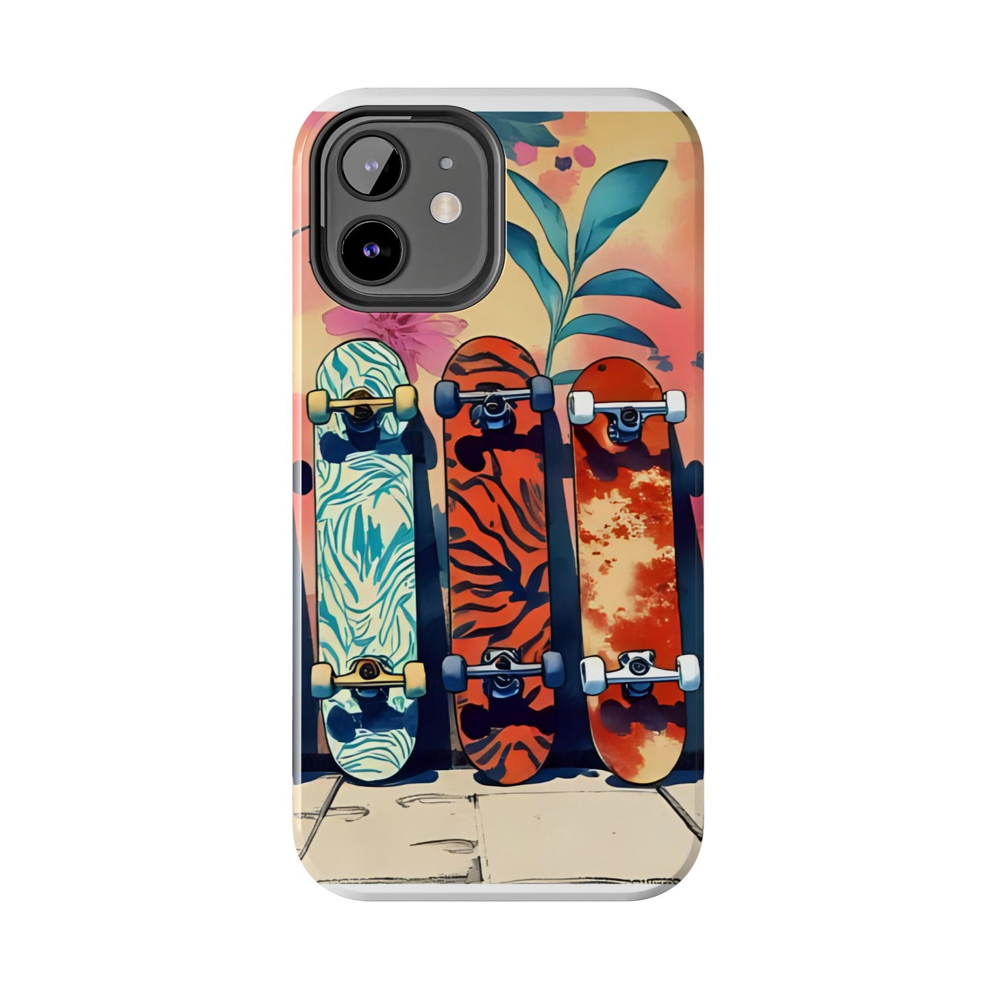 Skateboard Art Phone Cases | Tough Phone Covers for Skaters | Unique Gift for Skateboard Lovers, Trendy Protection, Custom Designs