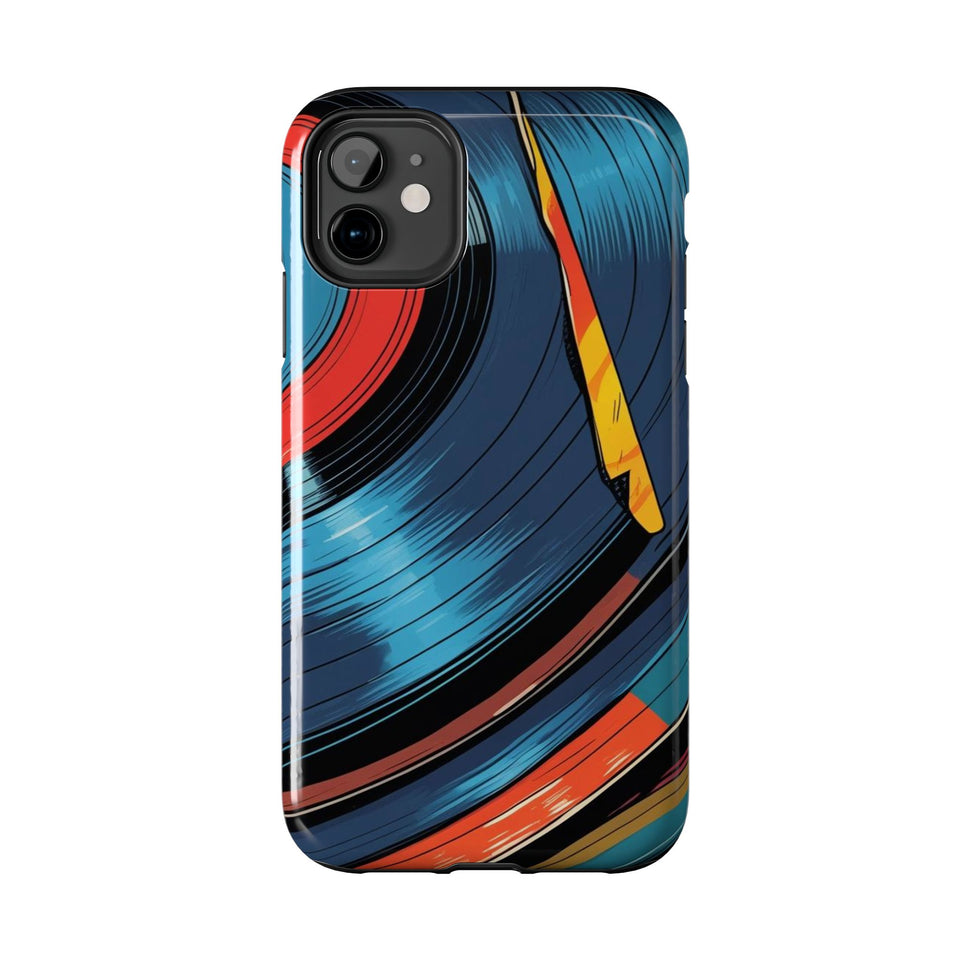 Retro Vinyl Record Phone Case – Front View