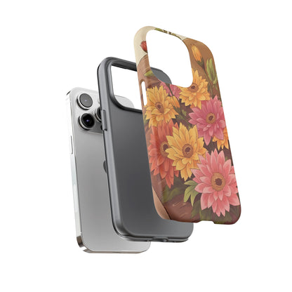 Floral Phone Case - Colorful Flower Design, Tough Protective Case, Gift for Nature Lovers, Spring Accents, Cute Accessories
