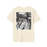 Sakura Samurai Unisex T-Shirt | Eco-Friendly Softstyle Tee, Anime Lover Gift, Casual Wear, Spring Fashion, Unique Art T-Shirt