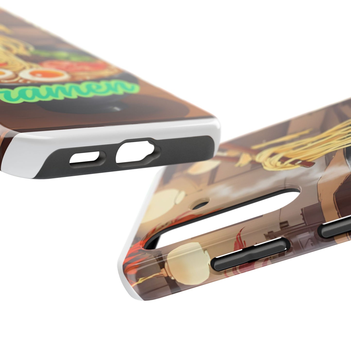 Ramen Bowl Phone Case, Cute Tough Phone Case, Anime Aesthetic Accessories, Gift for Food Lovers, Customizable Phone Protection