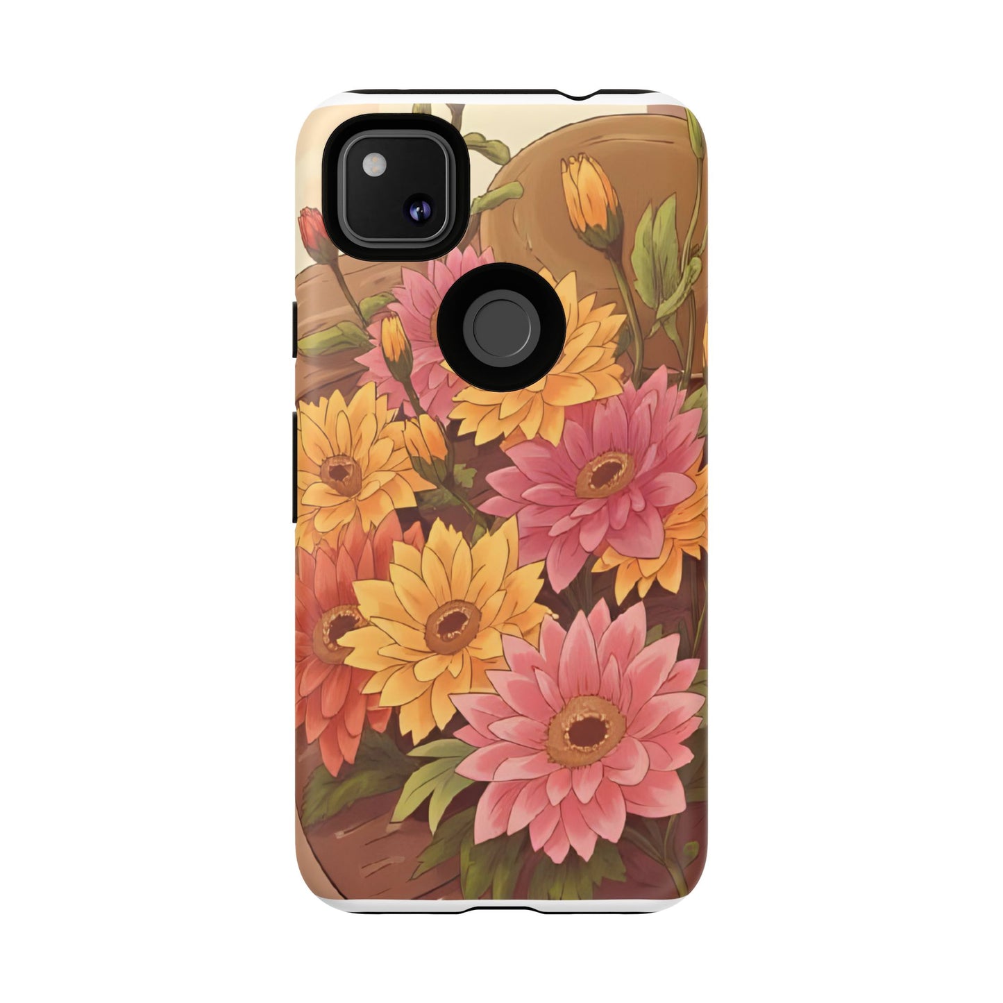 Floral Phone Case - Colorful Flower Design, Tough Protective Case, Gift for Nature Lovers, Spring Accents, Cute Accessories