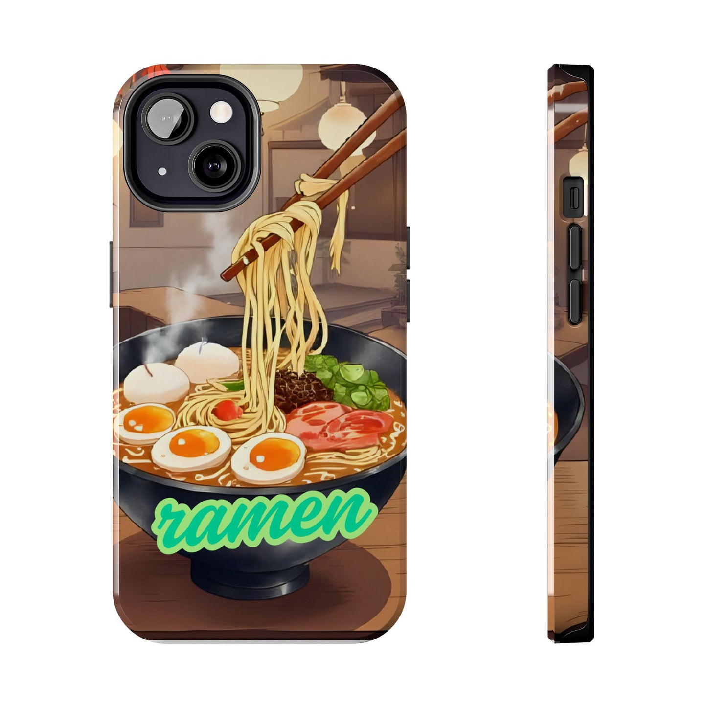 Ramen Bowl Phone Case, Cute Tough Phone Case, Anime Aesthetic Accessories, Gift for Food Lovers, Customizable Phone Protection