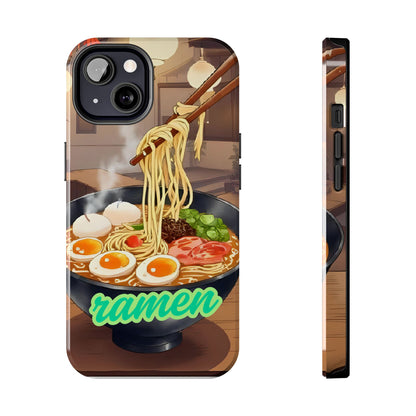 Ramen Bowl Phone Case, Cute Tough Phone Case, Anime Aesthetic Accessories, Gift for Food Lovers, Customizable Phone Protection