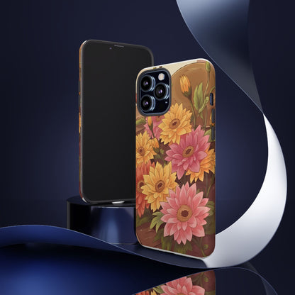 Floral Phone Case - Colorful Flower Design, Tough Protective Case, Gift for Nature Lovers, Spring Accents, Cute Accessories