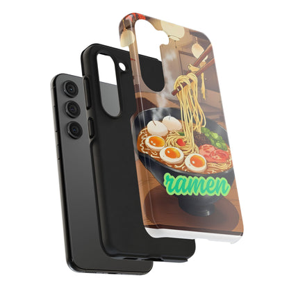 Ramen Bowl Phone Case, Cute Tough Phone Case, Anime Aesthetic Accessories, Gift for Food Lovers, Customizable Phone Protection