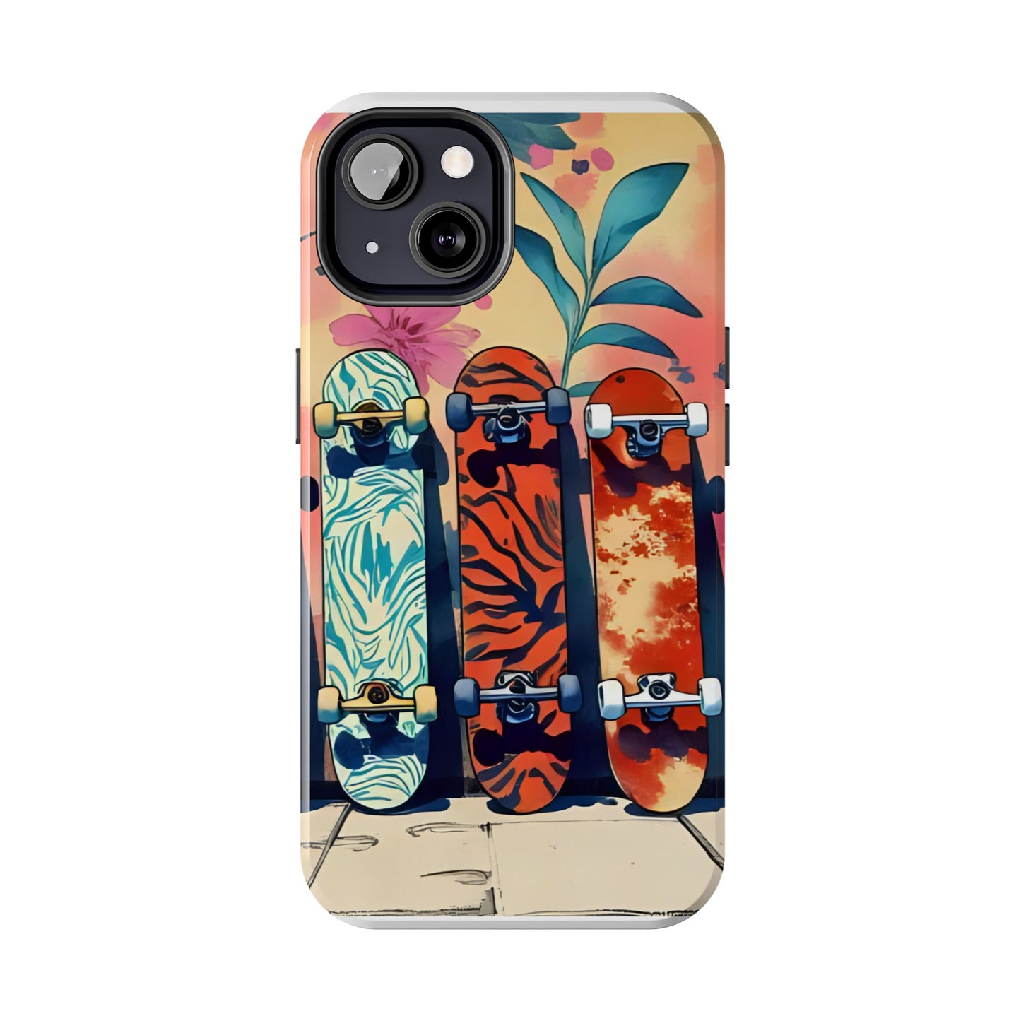 Skateboard Art Phone Cases | Tough Phone Covers for Skaters | Unique Gift for Skateboard Lovers, Trendy Protection, Custom Designs