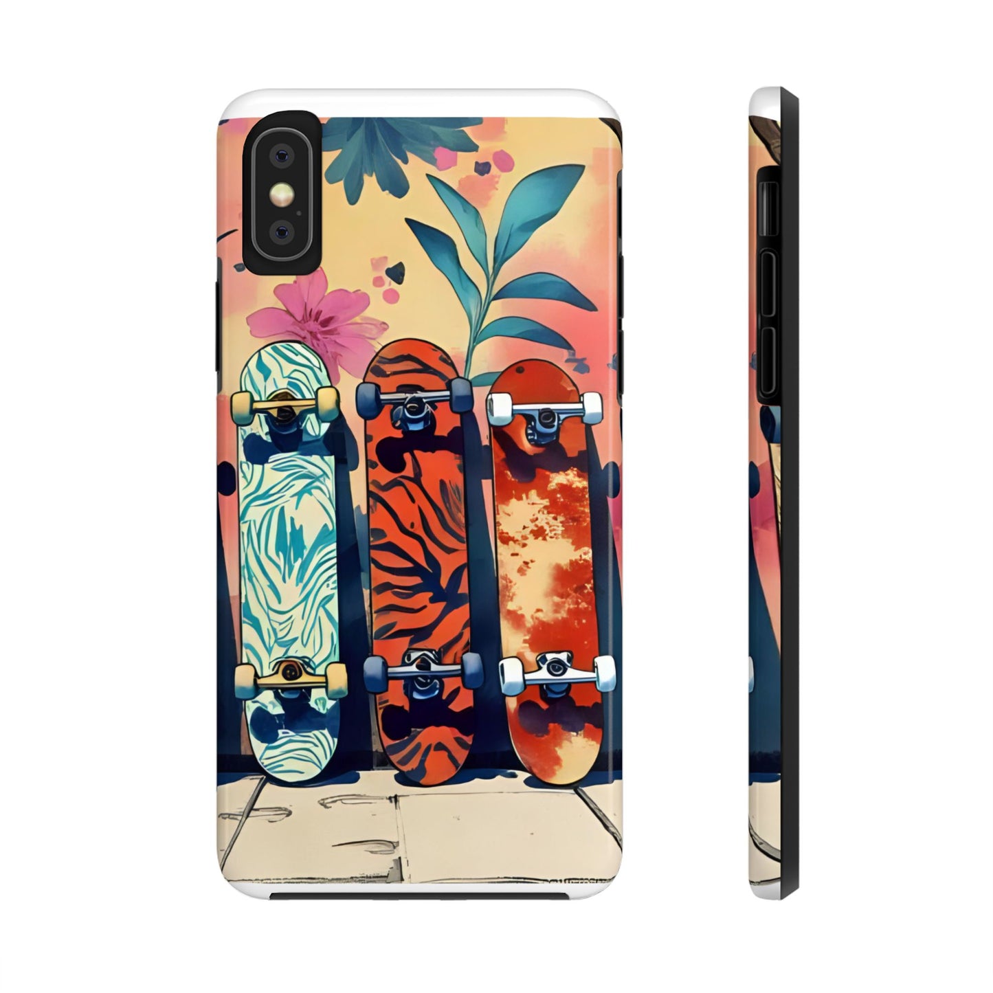Skateboard Art Phone Cases | Tough Phone Covers for Skaters | Unique Gift for Skateboard Lovers, Trendy Protection, Custom Designs