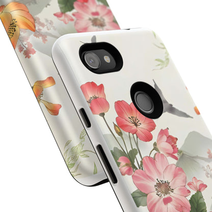 Floral Phone Case, Tough Cases, Smartphone Accessories, Gift for Her, Nature Lover's Present, Floral Design, Spring Style