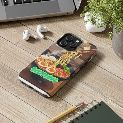 Ramen Bowl Phone Case, Cute Tough Phone Case, Anime Aesthetic Accessories, Gift for Food Lovers, Customizable Phone Protection