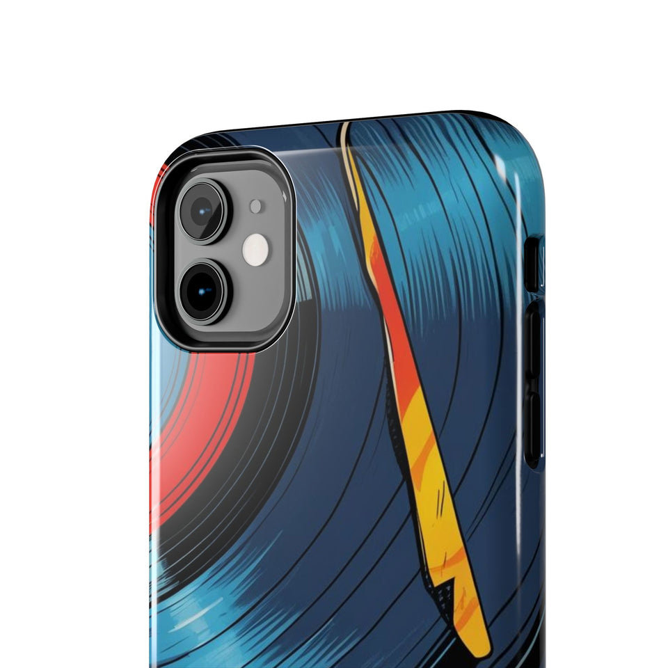 Retro Vinyl Record Phone Case – Front View