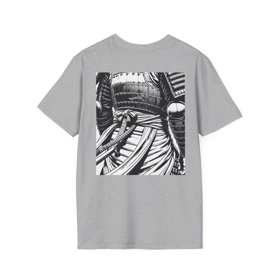 Sakura Samurai Unisex T-Shirt | Eco-Friendly Softstyle Tee, Anime Lover Gift, Casual Wear, Spring Fashion, Unique Art T-Shirt