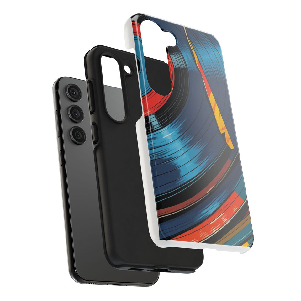 Retro Vinyl Record Phone Case – Front View