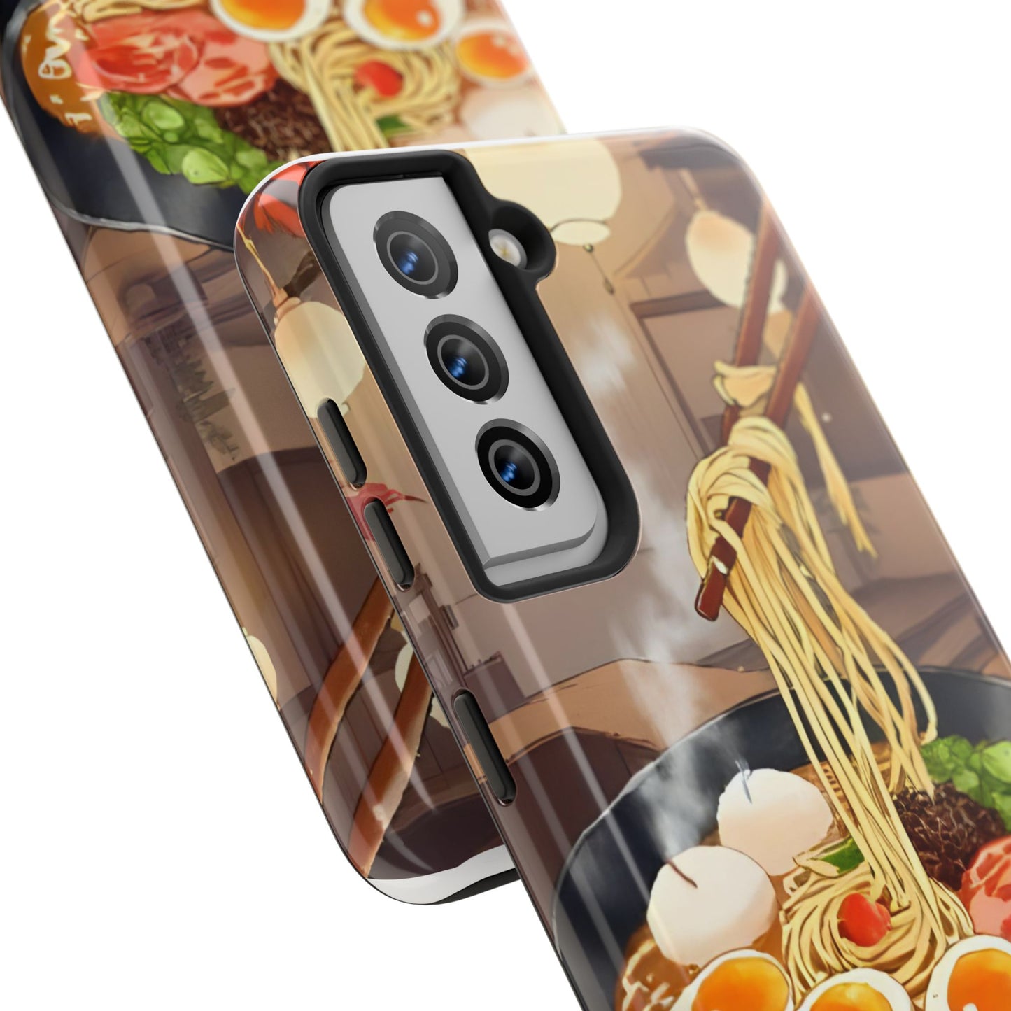Ramen Bowl Phone Case, Cute Tough Phone Case, Anime Aesthetic Accessories, Gift for Food Lovers, Customizable Phone Protection