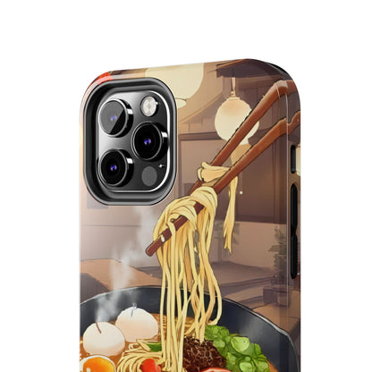Ramen Bowl Phone Case, Cute Tough Phone Case, Anime Aesthetic Accessories, Gift for Food Lovers, Customizable Phone Protection