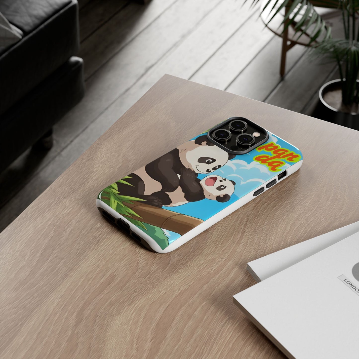 Panda Phone Case - Cute Panda Mom and Baby Design, Phone Cover for Animal Lovers, Gift for Kids and Adults, Jungle Vibe, Fun Accessory