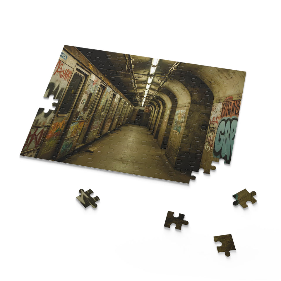 derelict train Puzzle - 120, 252, 500-Piece Jigsaw for Art Lovers, Wall Decor, Unique Gift Idea, Fun Activity, Home Decor