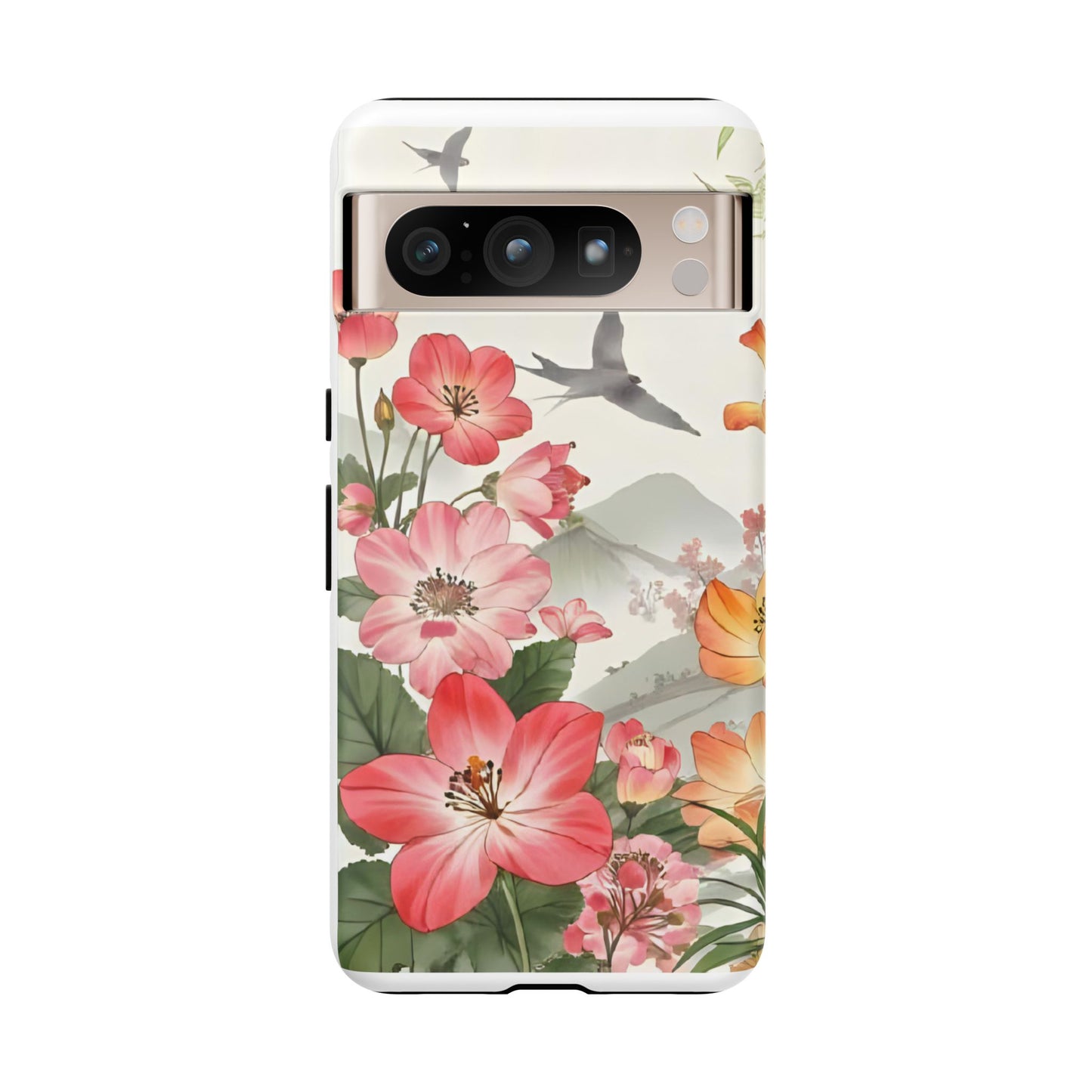 Floral Phone Case, Tough Cases, Smartphone Accessories, Gift for Her, Nature Lover's Present, Floral Design, Spring Style