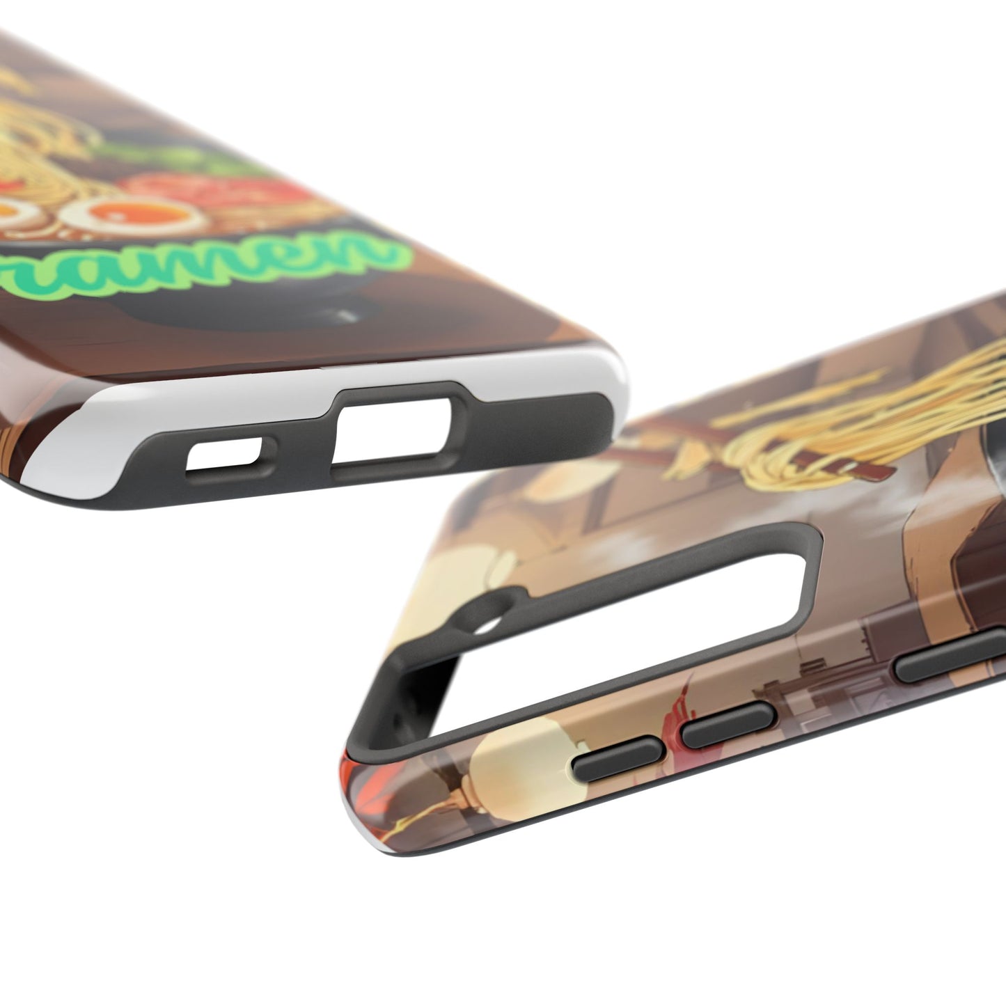 Ramen Bowl Phone Case, Cute Tough Phone Case, Anime Aesthetic Accessories, Gift for Food Lovers, Customizable Phone Protection